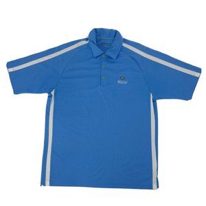 Nike Golf Shirt Men's Short Sleeve Polo Belmont Country Club Large‎ Light Blue